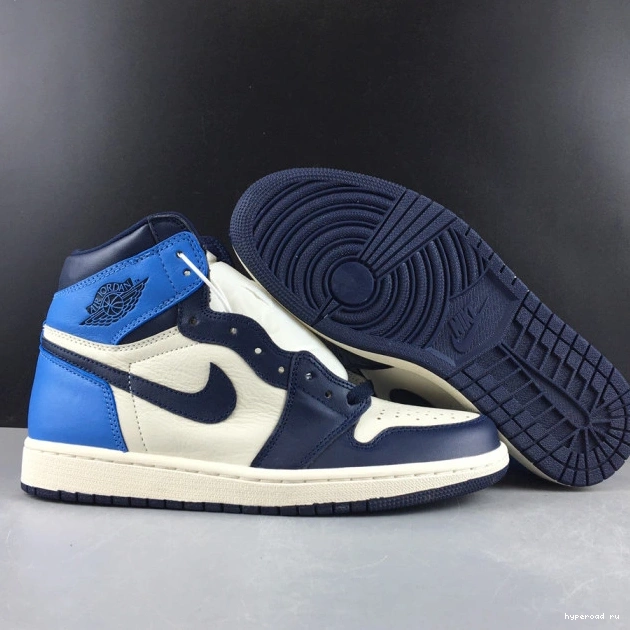 Jordan High 1 555088-140 Air Obsidian Retro OG 0911